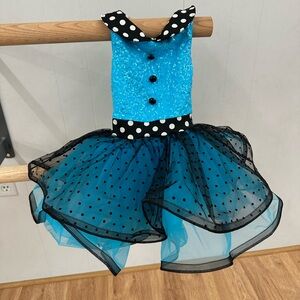 Weissmans Costume Blue, white and black Polka Dot, Intermediate child